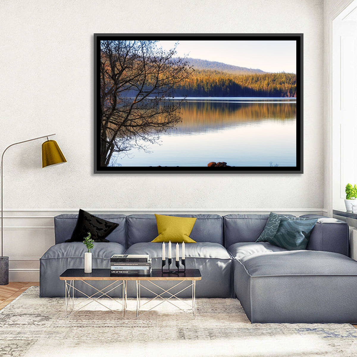 Dawn at Odell Lake Wall Art in a room, landscape