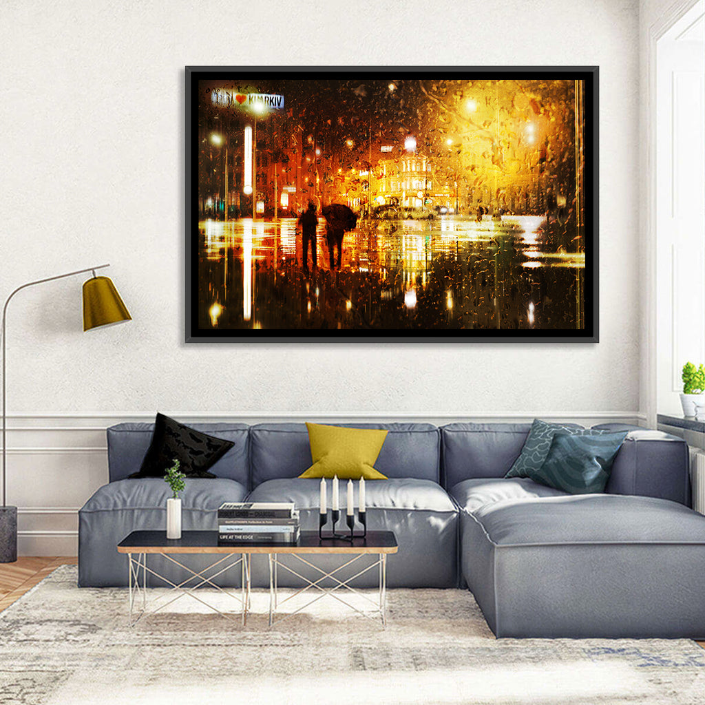 Rainy Night in Kharkiv Wall Art