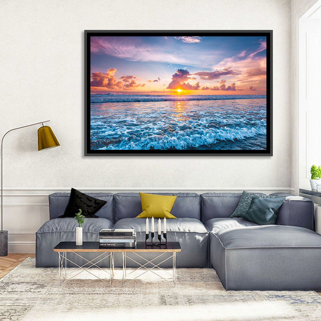 Sunburst Ocean Wave Wall Art