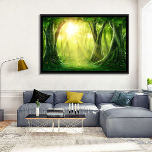 Forest Golden Sunrise Wall Art