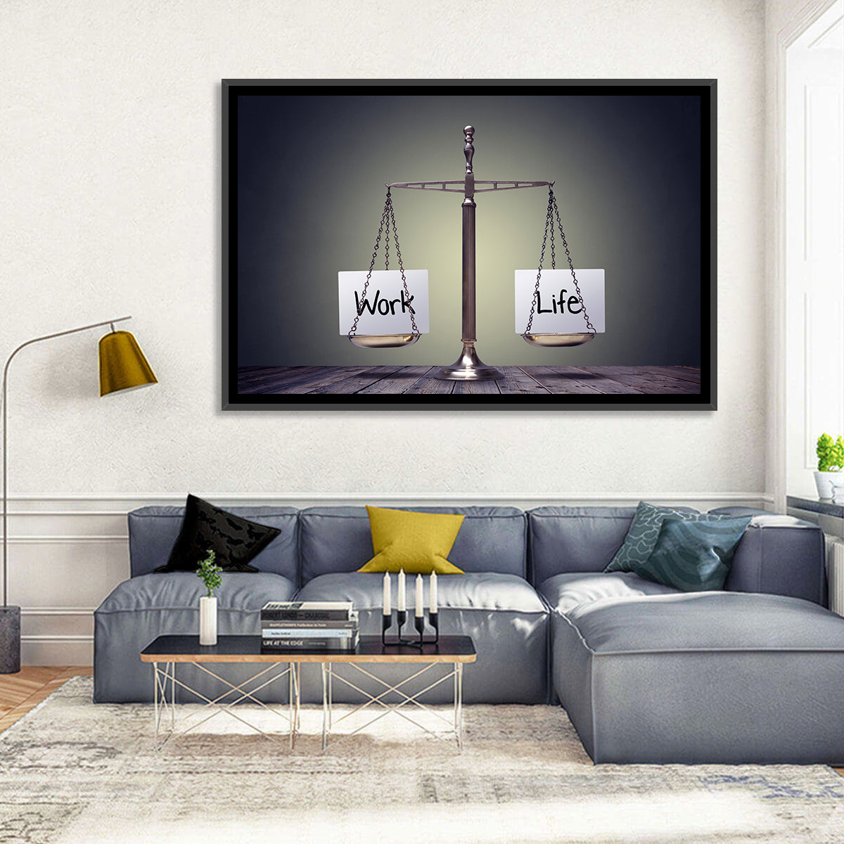 Metallic Scale: Work and Life Wall Art