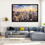 New York City Skyline at Golden Hour Wall Art