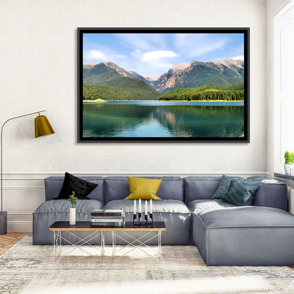 Mission Mountain Lake Reflection Wall Art