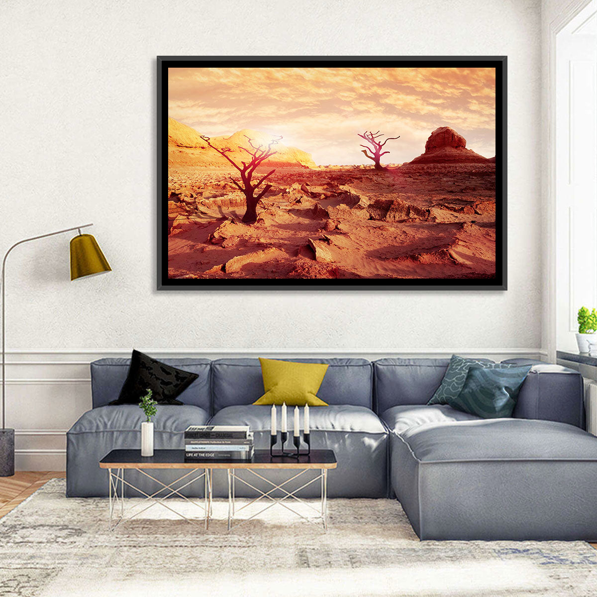 Gnarled Trees at Desert Sunset Wall Art