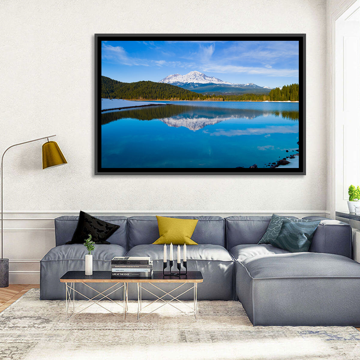 California Mountain Lake Reflection Wall Art