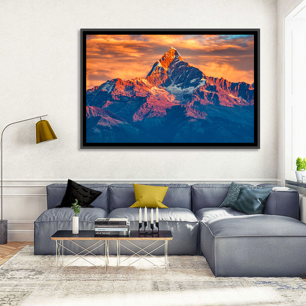 Machhapuchhre Sunrise Over Pokhara Wall Art