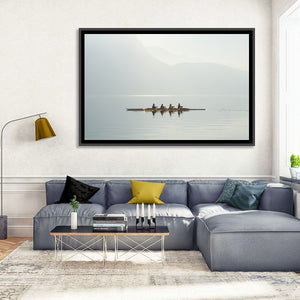 Rowing In Lake Lugano Wall Art