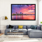 Little Rock Sunset Skyline Wall Art