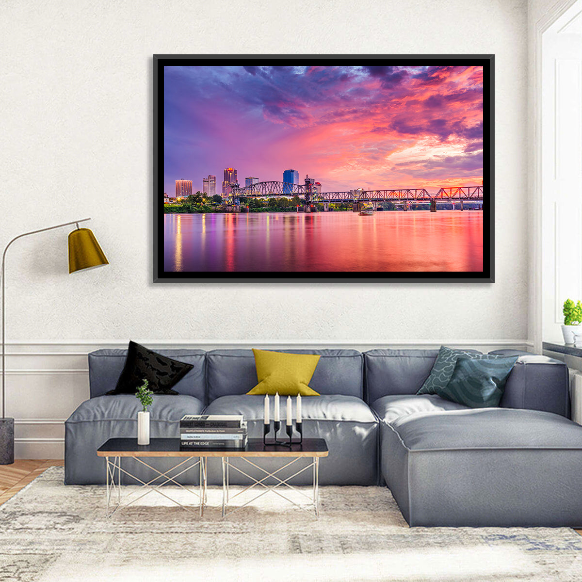 Little Rock Sunset Skyline Wall Art