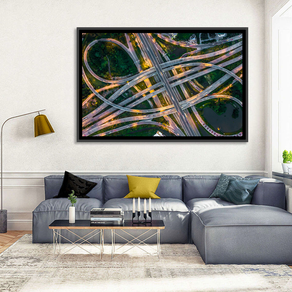 Expressway Junction at Dusk Wall Art