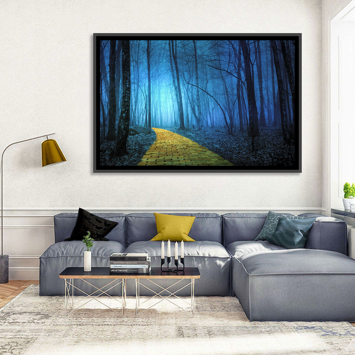 Misty Yellow Brick Road Wall Art