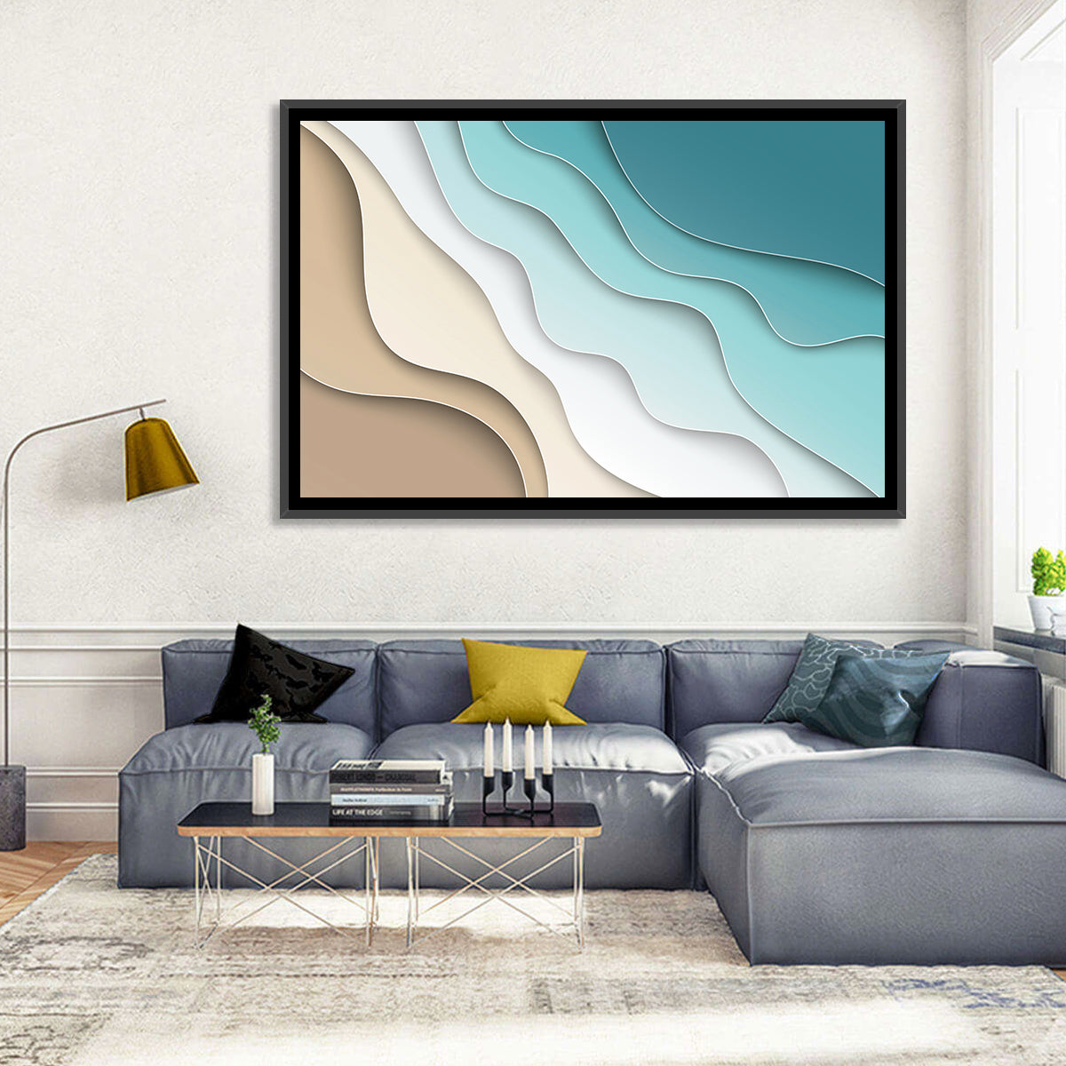 Aerial Beach Layers Wall Art