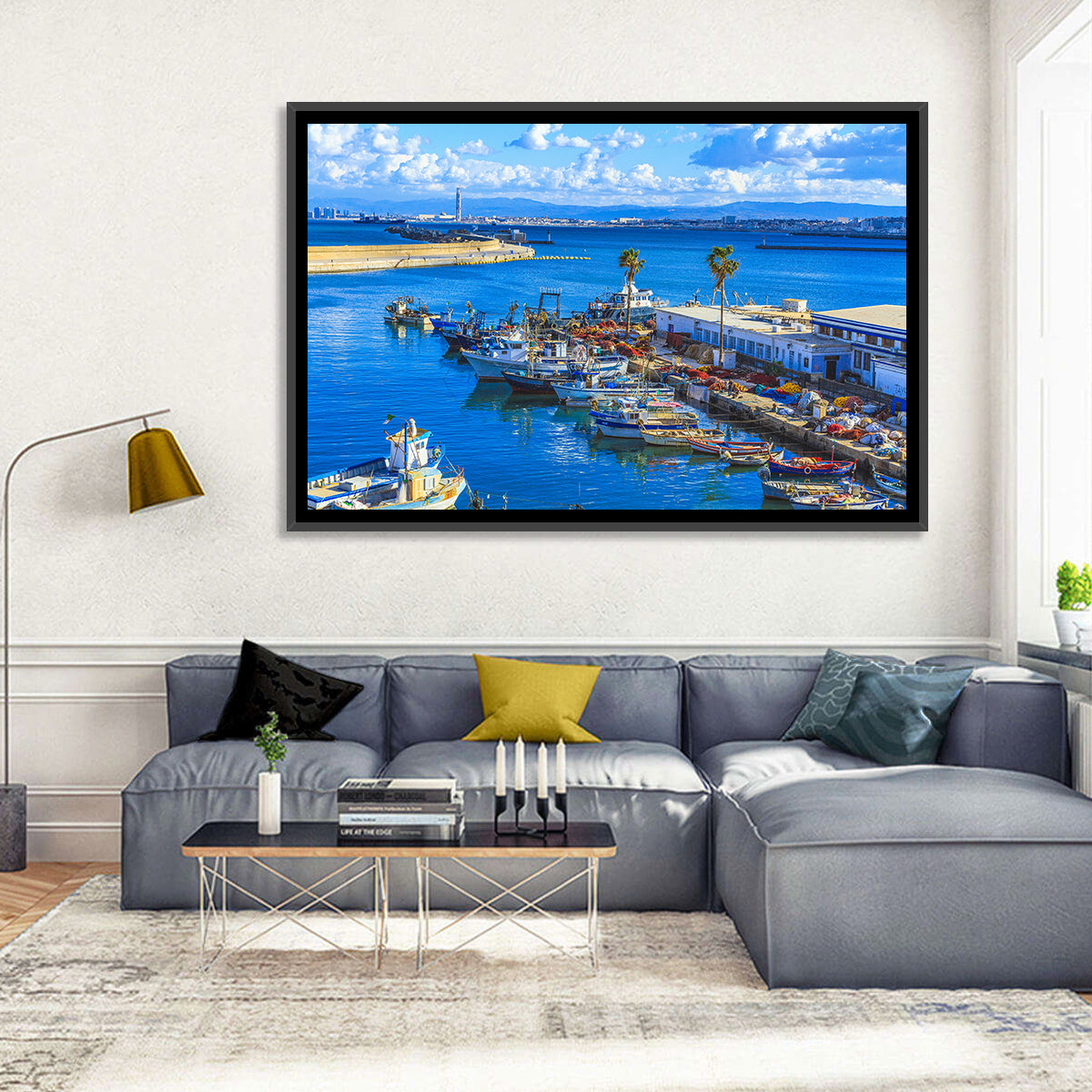 Sfax Fishing Harbor Wall Art