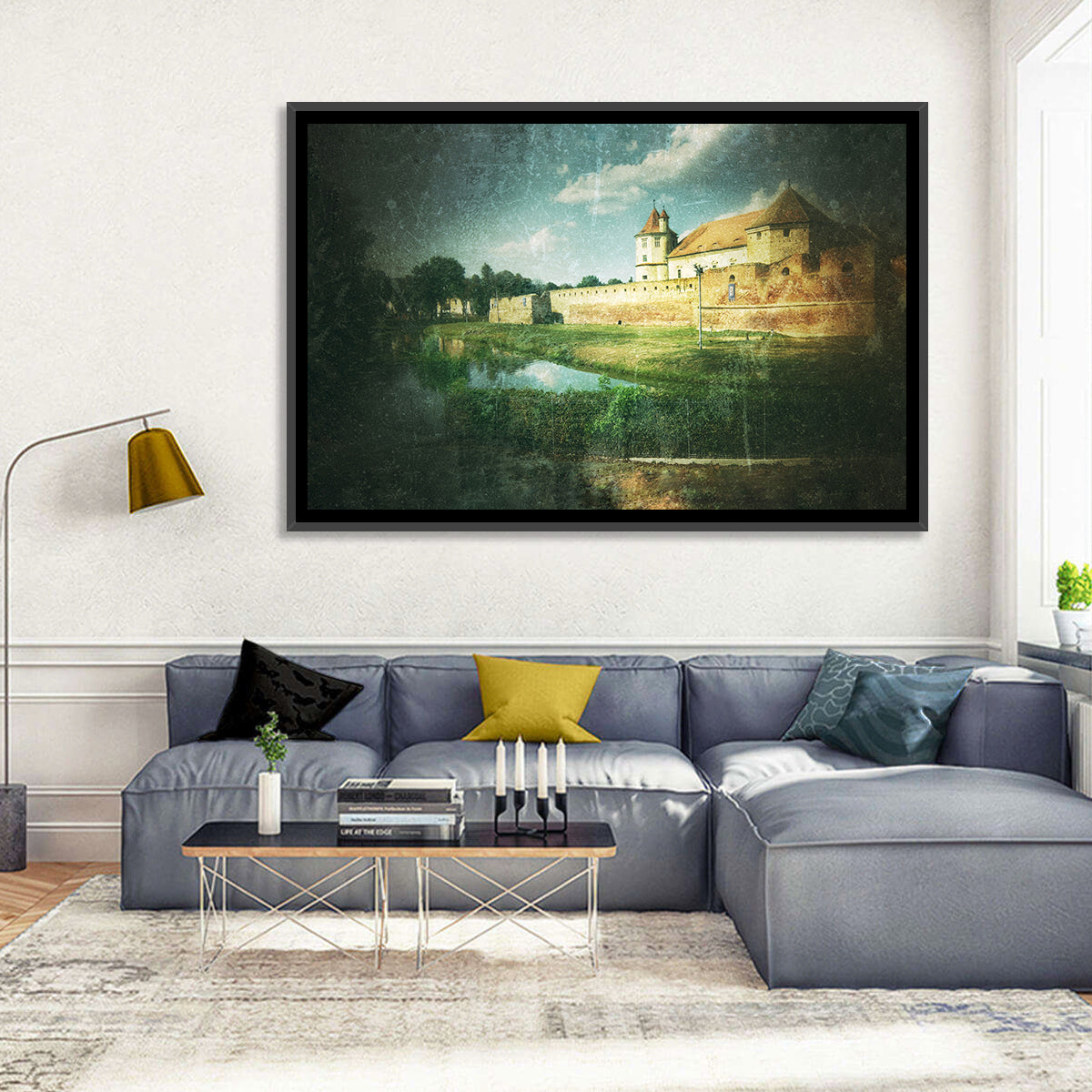 Făgăraș Fortress Moat Reflection Wall Art