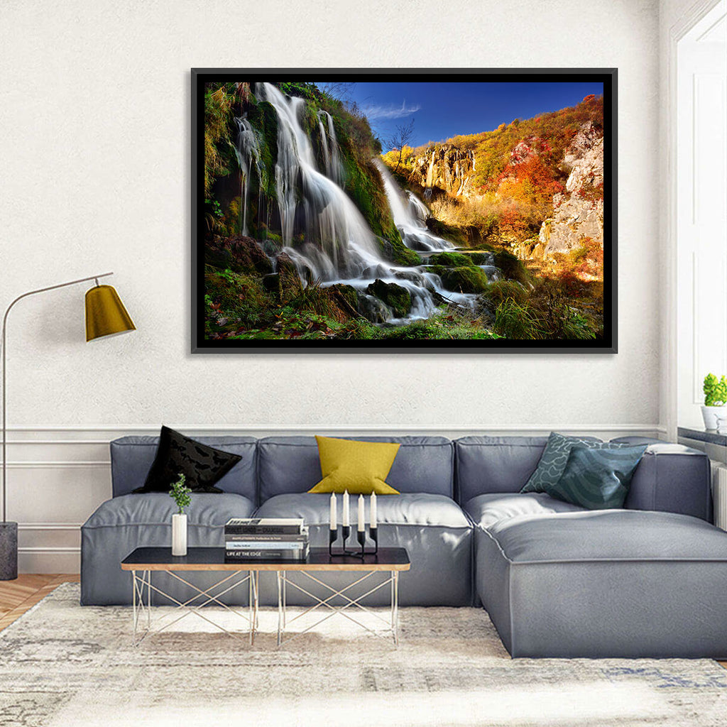 Plitvice Lakes Waterfall Wall Art