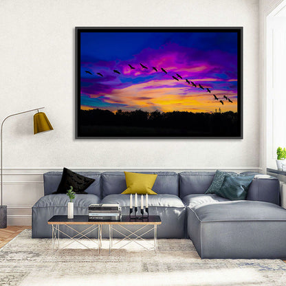 Flying Cranes Wall Art