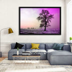 Violet Winter Dawn Tree Wall Art