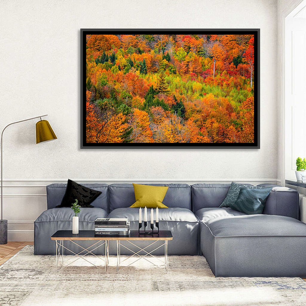 Vermont Autumn Mountain Forest Wall Art
