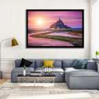 Mont Saint-michel Sunset Wall Art