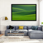 Rolling Emerald Wheat Fields Wall Art