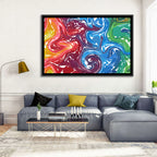 Marbled Color Flow Abstract Wall Art
