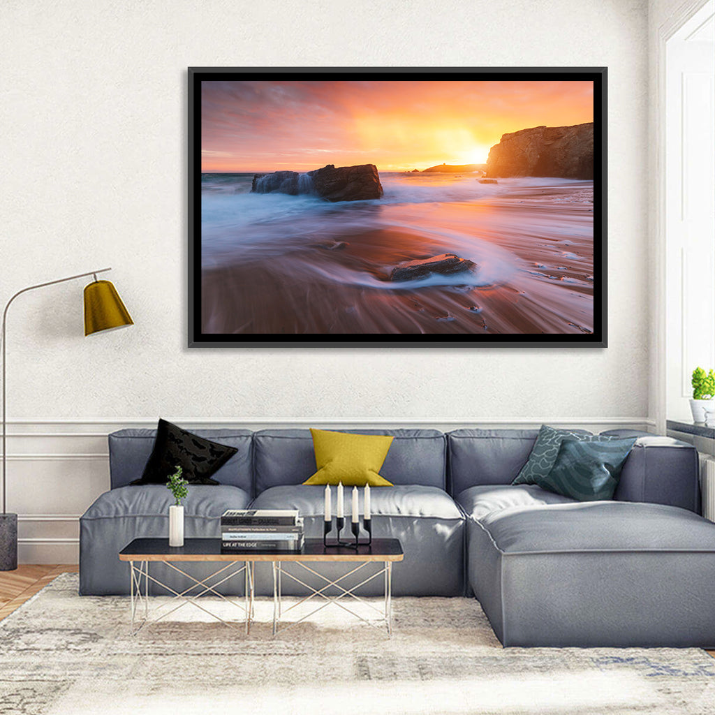 Quiberon Beach Sunset Wall Art