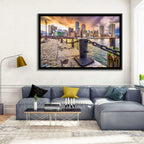 Boston Harbor at Dusk Wall Art