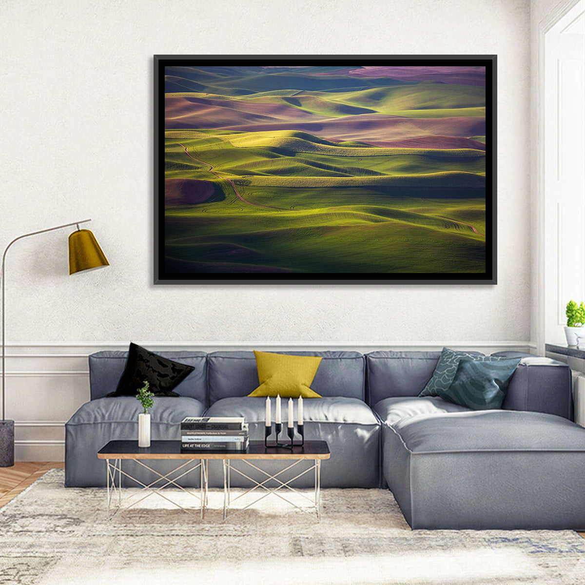 Palouse Farmland at Golden Hour Wall Art