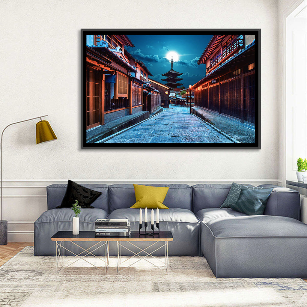 Moonlit Sannen Zaka Kyoto Wall Art