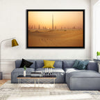 Dubai Skyline at Sunset Wall Art