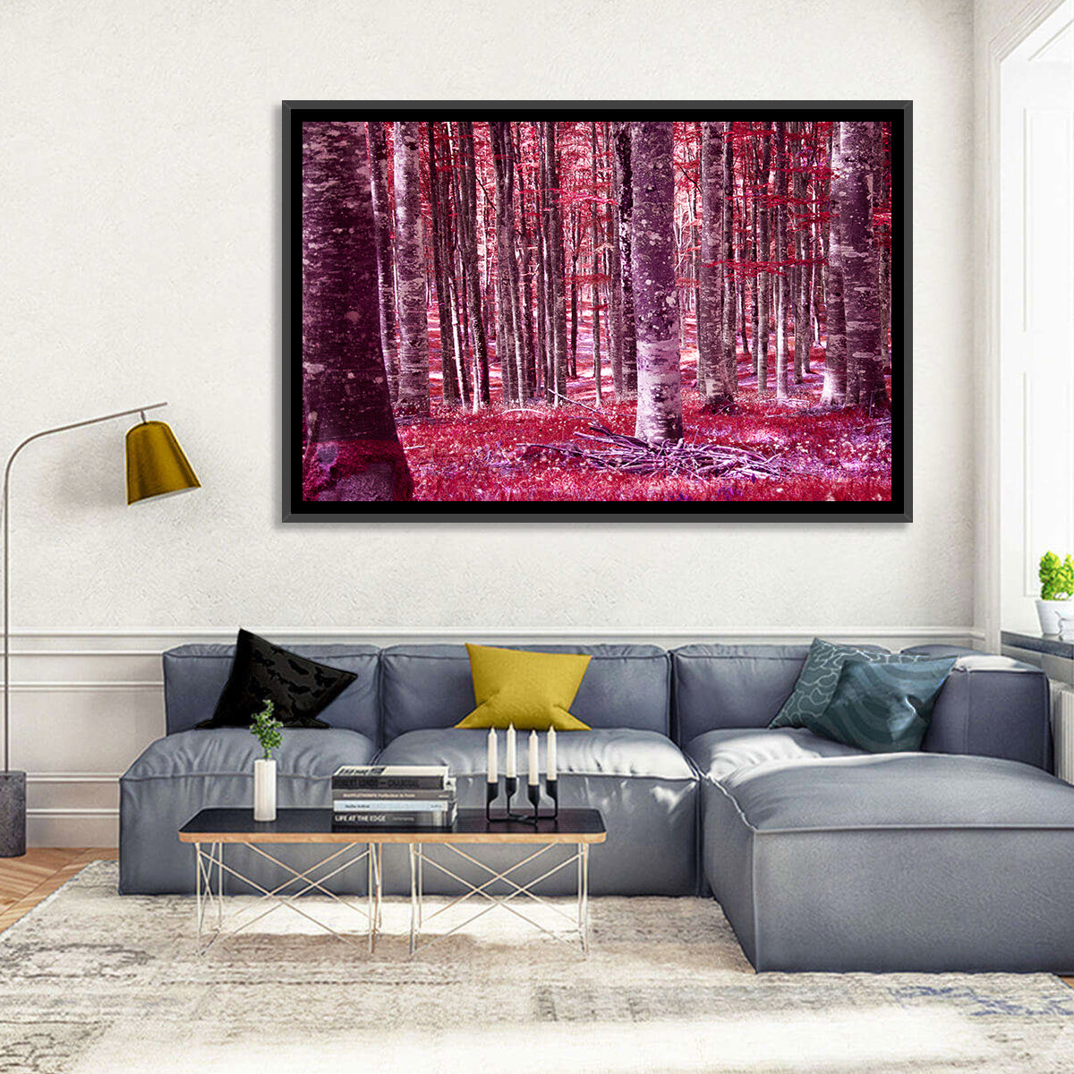 Crimson Woodland Wall Art