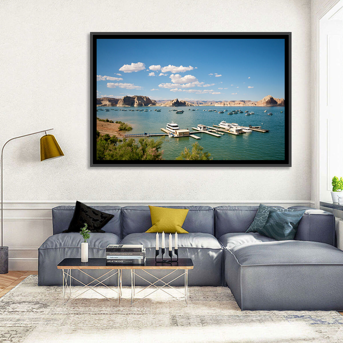 Lake Powell Marina, Page Arizona Wall Art in a room, landscape