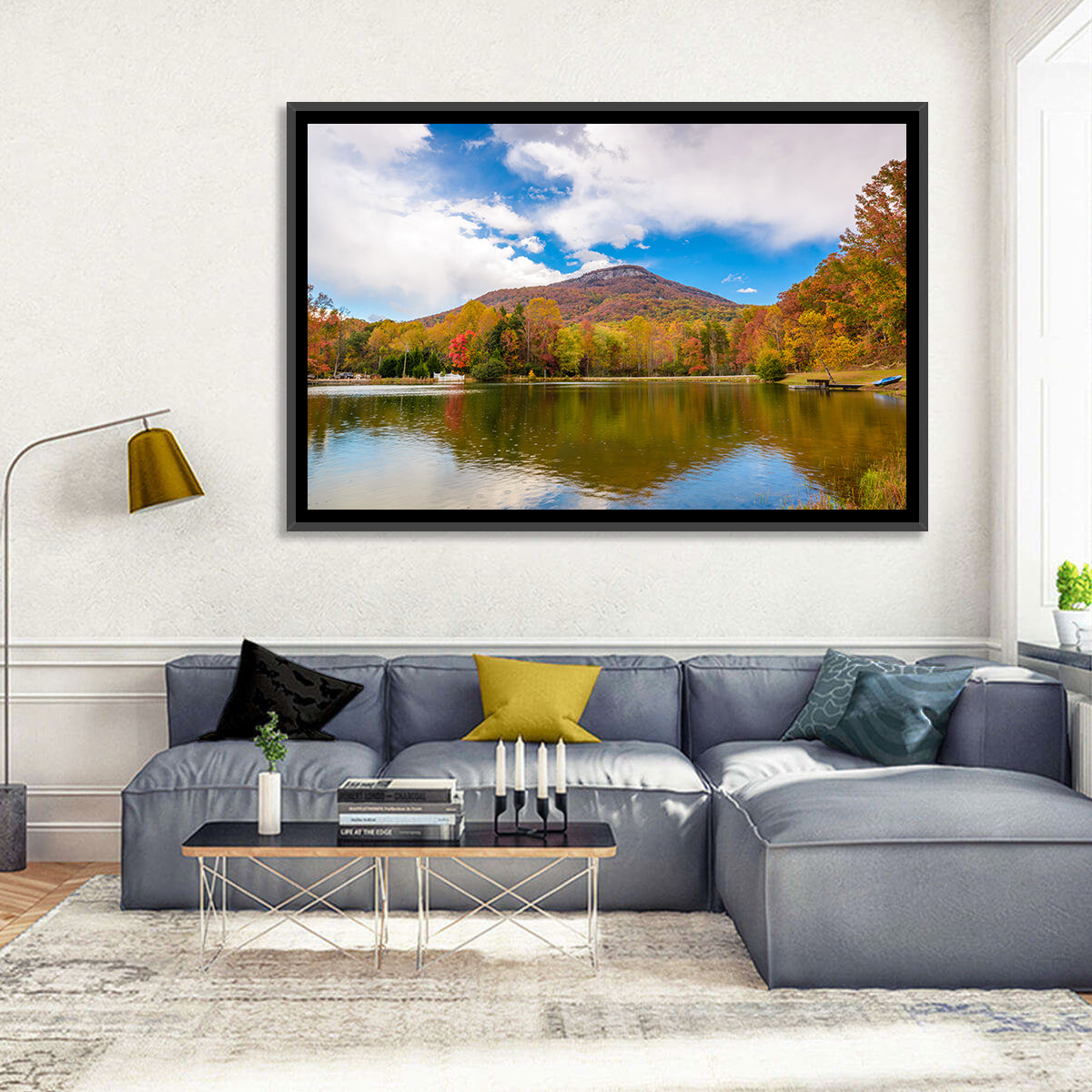 Yonah Mountain Autumn Reflection Wall Art