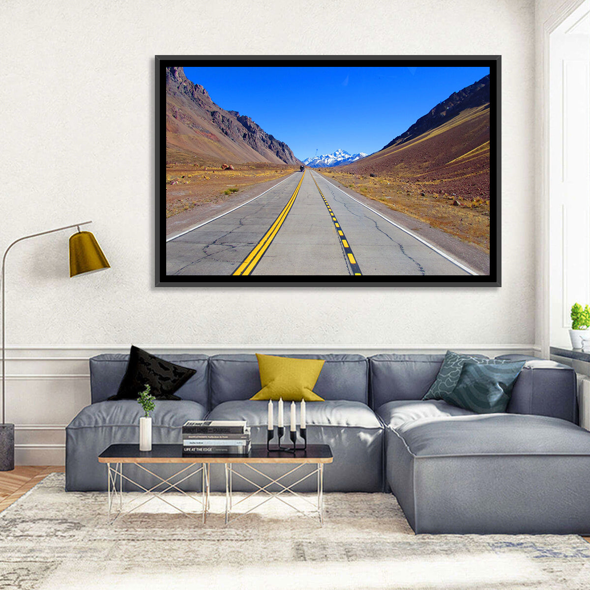 Road to Mount Aconcagua Wall Art in a room, landscape