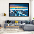 Diamond Beach Ice at Dusk Wall Art