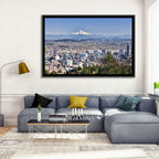Portland Skyline with Mount Hood Wall Art
