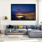 Suramadu Bridge at Dusk Wall Art