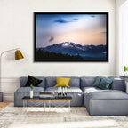 Snow-capped Pikes Peak at Dusk Wall Art