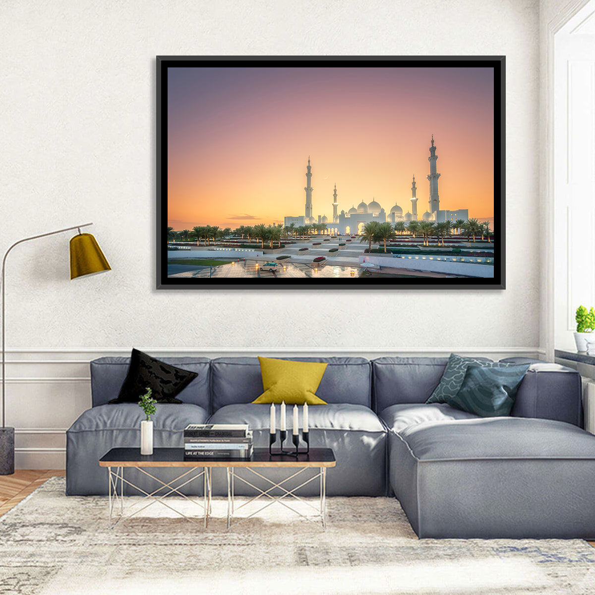 Sheikh Zayed Grand Mosque at Sunset Wall Art