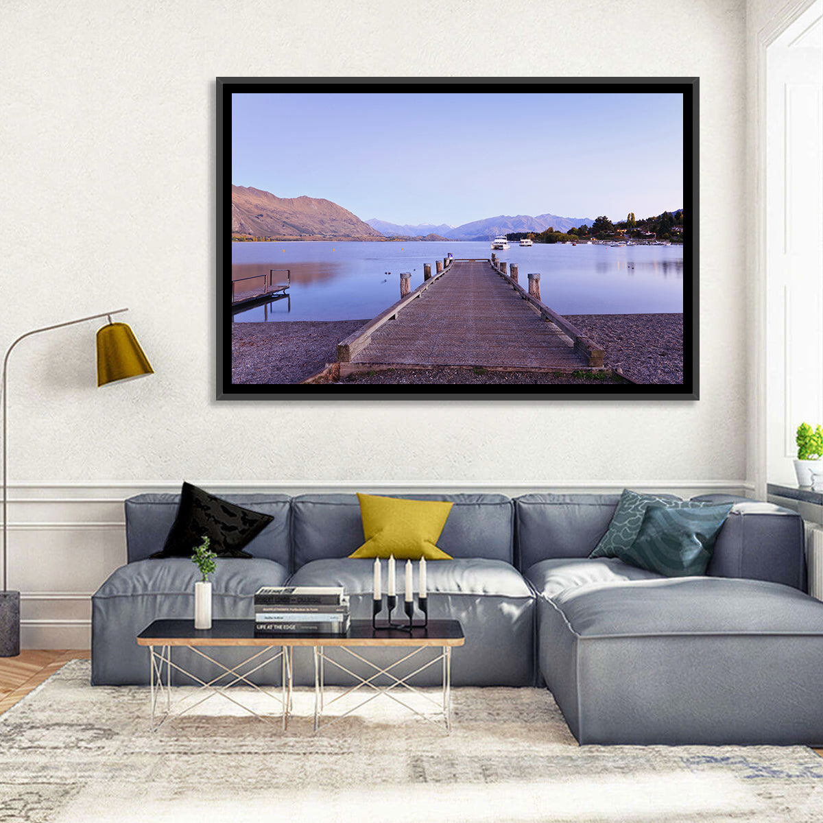 Wanaka Pier at Twilight Wall Art in a room, landscape