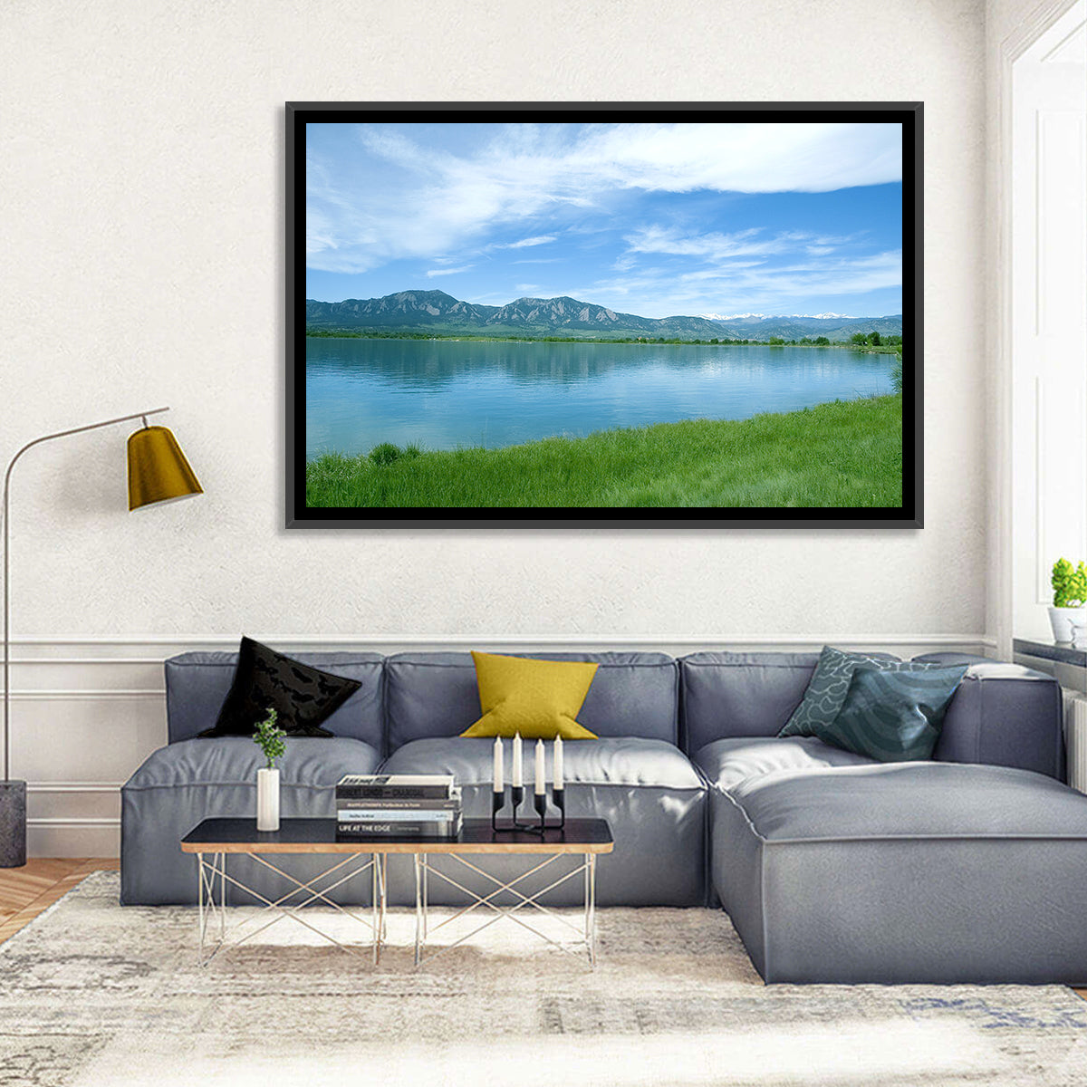 Boulder Reservoir and Flatirons Wall Art