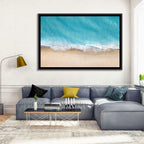 Top-down Turquoise Beachscape Wall Art