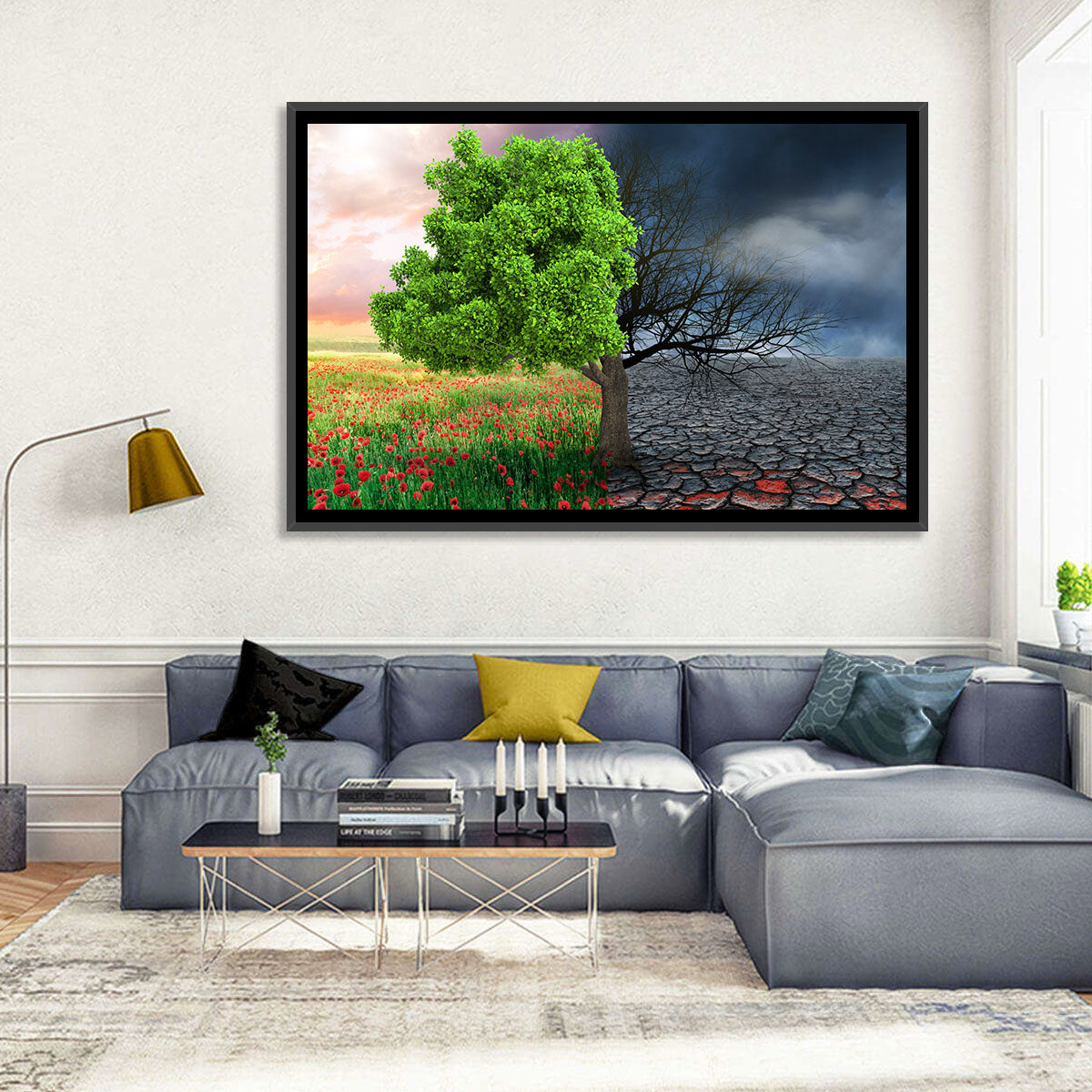 Split Climate Landscape Wall Art