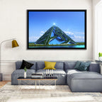 Glassy Pyramid with Gardens Wall Art