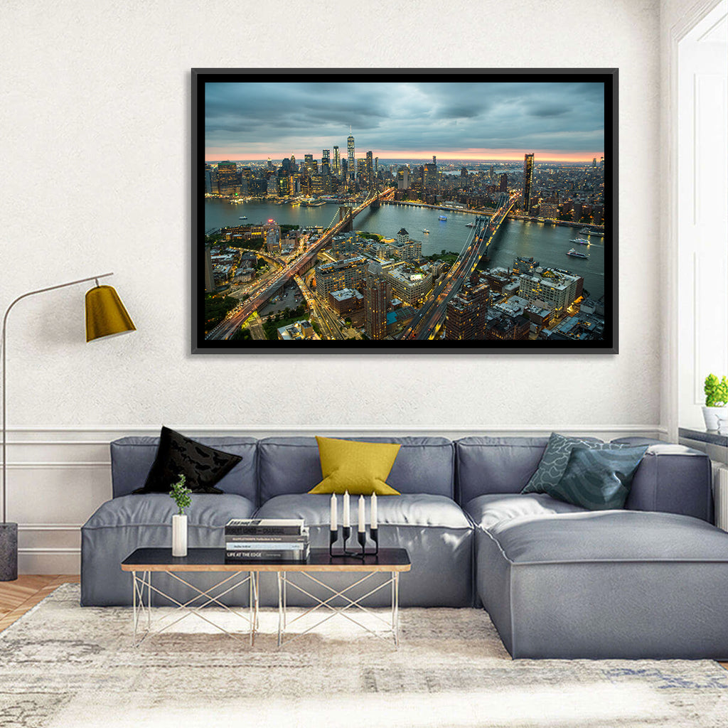 New York Twilight Cityscape Wall Art