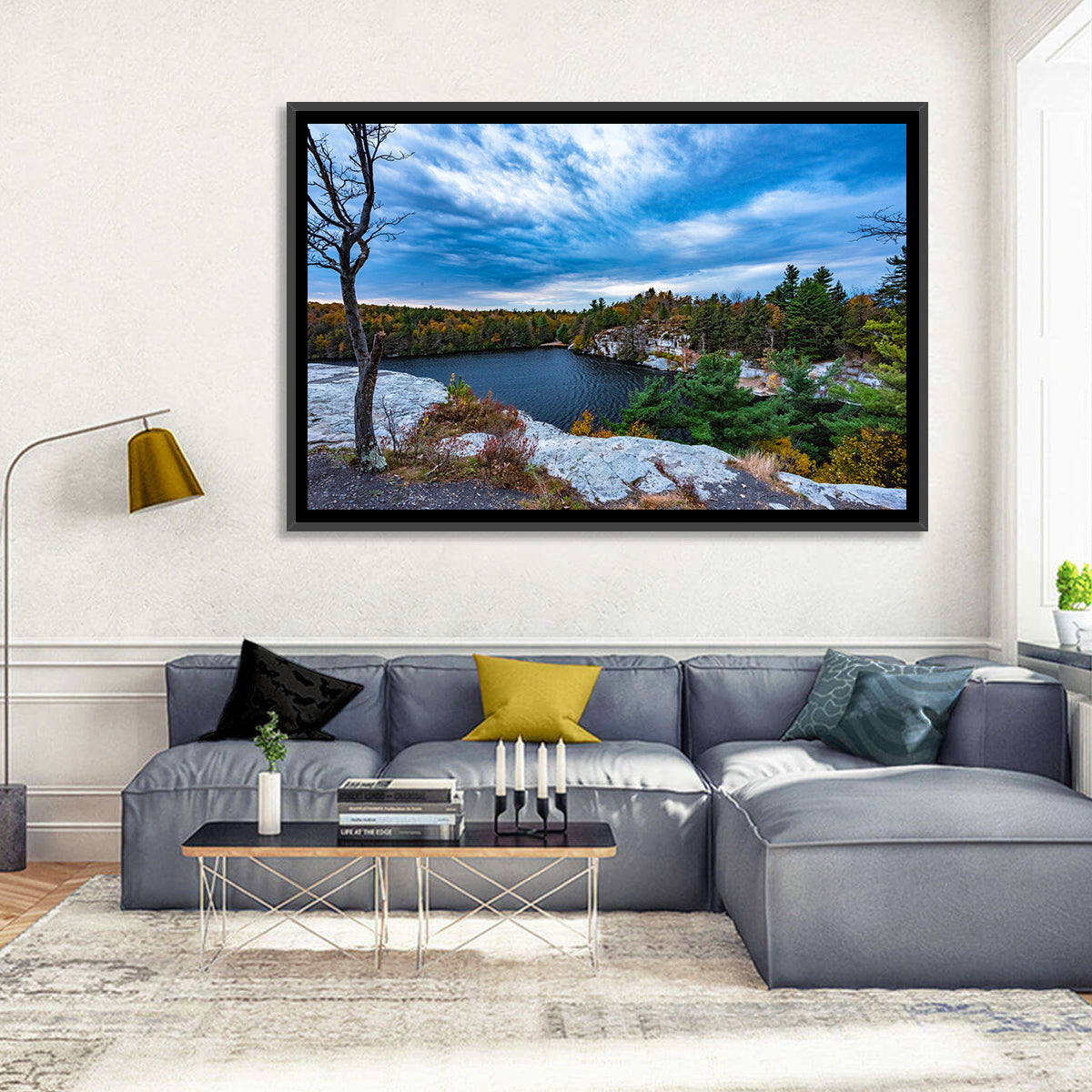 Lake Minnewaska Vista Wall Art in a room, landscape