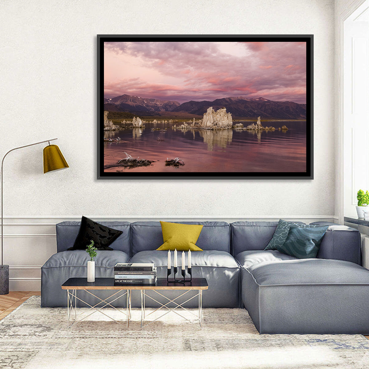 Mono Lake Sunset, Owens Valley Wall Art in a room, landscape