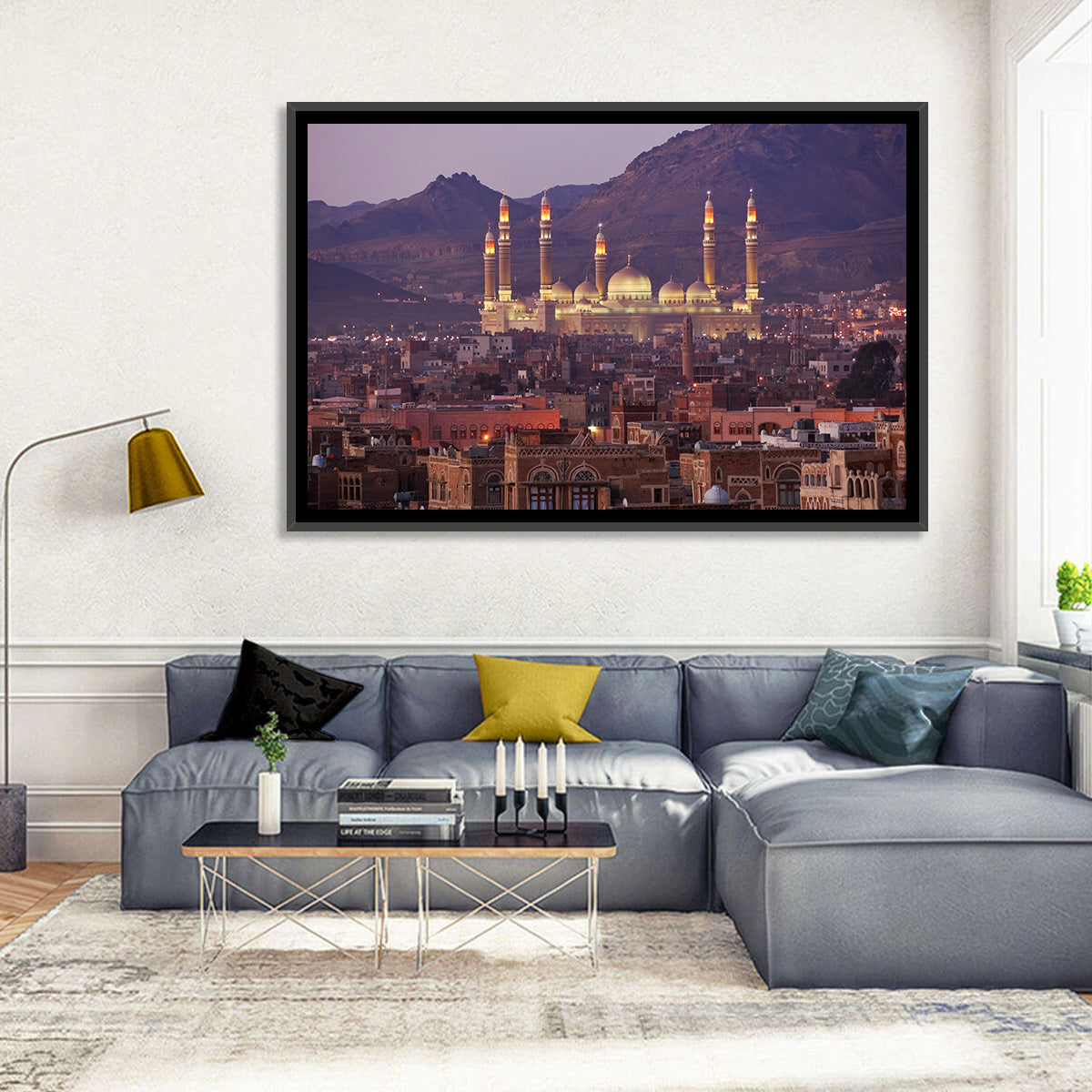 Al-saleh Mosque at Dusk Wall Art