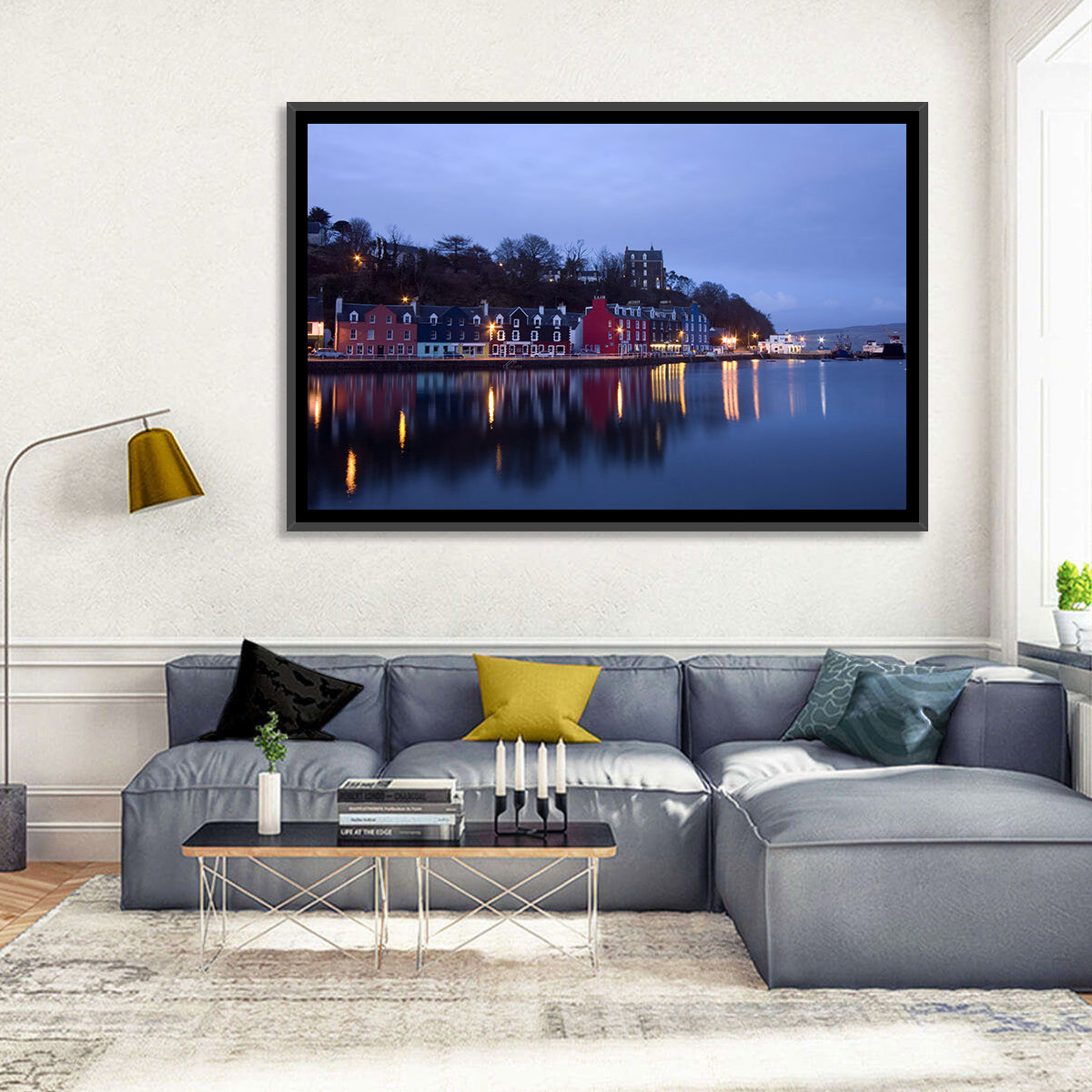 Tobermory Harbour at Twilight Wall Art