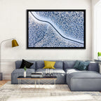 Winding Snowy Forest Road Wall Art